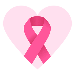 Cinta de corazón de cáncer de mama Diseño PNG