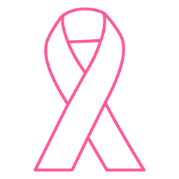 Breast cancer stroke ribbon PNG Design