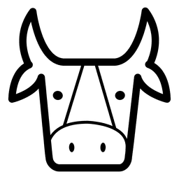 Golpe de cabeza de toro Diseño PNG