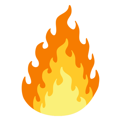 Brennendes Feuer Cartoon PNG-Design