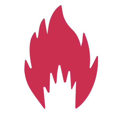 Brennendes Feuer Silhouette PNG-Design