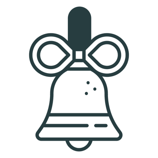 Icono de campana de navidad Diseño PNG