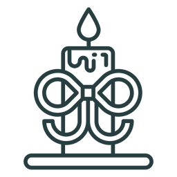 Icono de vela de Navidad Diseño PNG