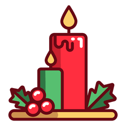 Christmas Candles Icon PNG Design Transparent PNG