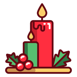 Ícone de velas de natal Desenho PNG