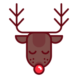 Christmas Rudolph Reindeer PNG Design Transparent PNG