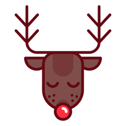 Reno de Navidad Rudolph Diseño PNG