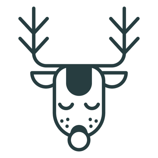Christmas deer icon PNG Design