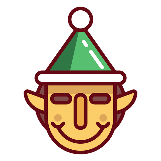Cara de elfo navideño Diseño PNG