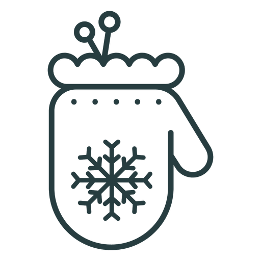 Weihnachtshandschuh-Symbol PNG-Design