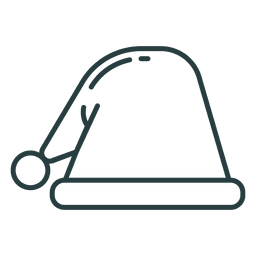 Icono de sombrero de navidad Diseño PNG