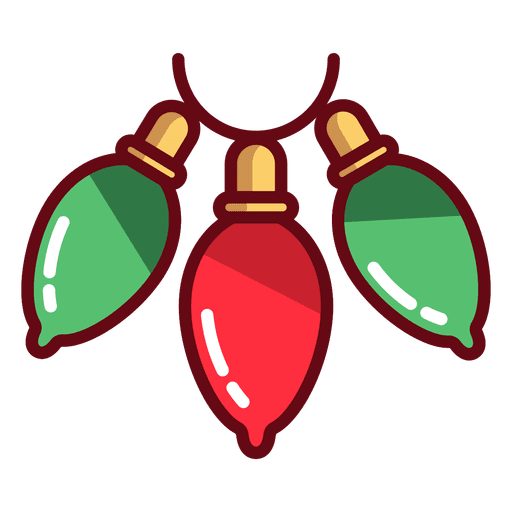 Icono de luces de Navidad Diseño PNG