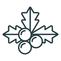Icono de muérdago de Navidad Diseño PNG