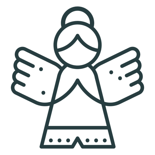 Christmas ornament angel icon PNG Design