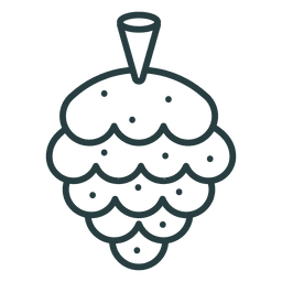 Christmas pine cone icon PNG Design
