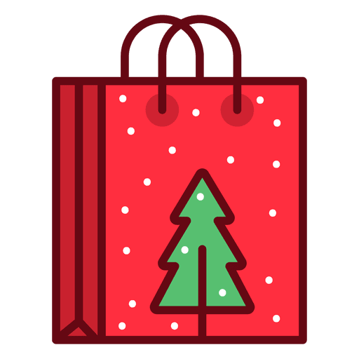 Christmas shopping bag PNG Design