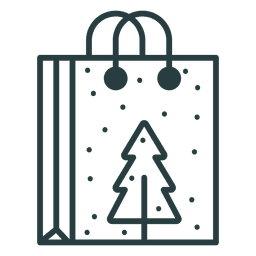 Ícone de sacola de compras de Natal Desenho PNG