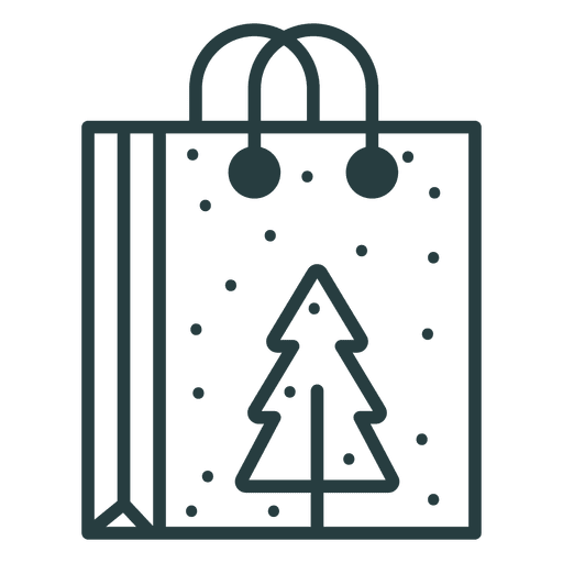 Icono de bolsa de compras de Navidad Diseño PNG