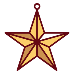 Estrella de navidad Diseño PNG