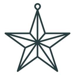 Icono de estrella de navidad Diseño PNG