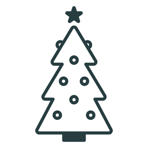 Weihnachtsbaum Schlaganfall PNG-Design