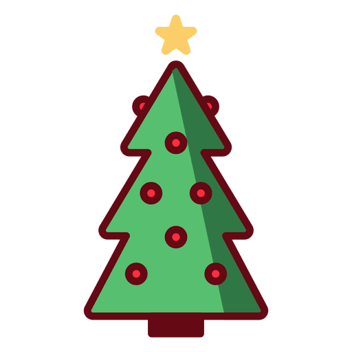 Christmas tree illustration PNG Design