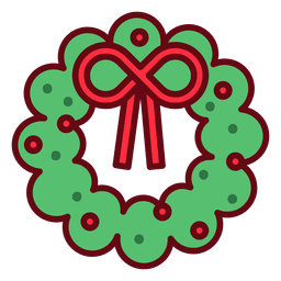Ícone de grinalda de Natal Desenho PNG