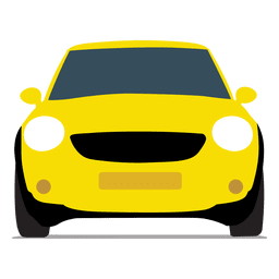 Vista frontal do carro de cidade Desenho PNG