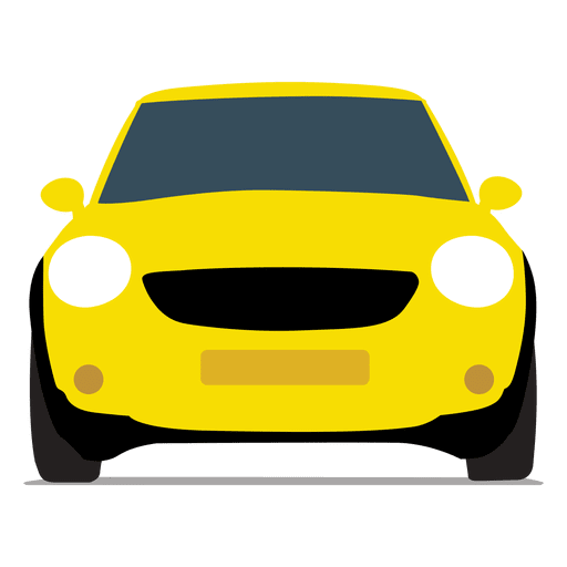 City car front view - Transparent PNG & SVG vector