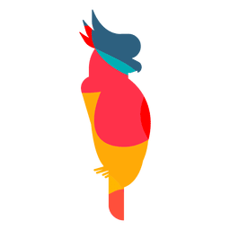Color abstracto cacatúa Diseño PNG