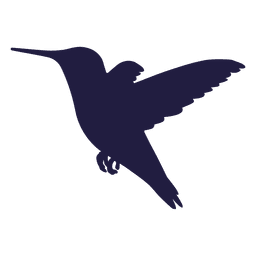 Colibri feeding silhouette PNG Design