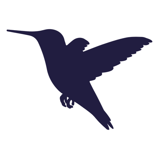 Colibri feeding silhouette PNG Design