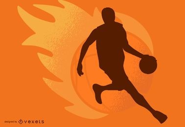 Basketball figure illustration
