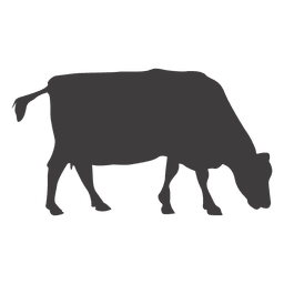 Silhueta de vaca pastando Desenho PNG