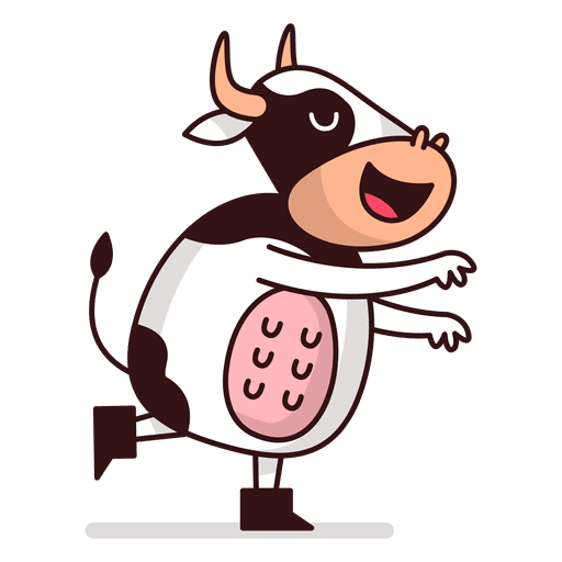 Cow standing cartoon PNG Design