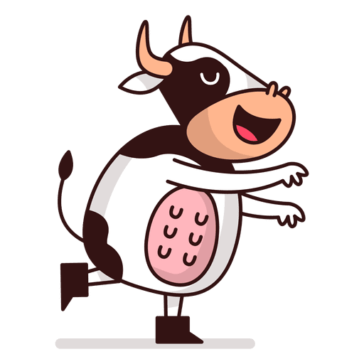 Vaca de pie de dibujos animados Transparent PNG Vaca de pie de dibujos animados Transparent PNG