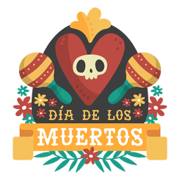 Dia do logotipo das maracas mortas Desenho PNG
