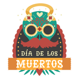 Day of the dead mask logo PNG Design