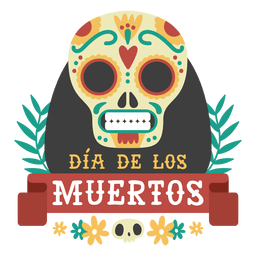 Logotipo do dia do crânio morto Desenho PNG