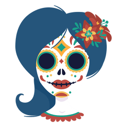 Máscara do dia da mulher morta Desenho PNG