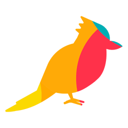 Color abstracto de aves exóticas Diseño PNG