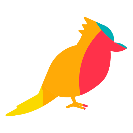 Abstrakte Farbe des exotischen Vogels PNG-Design