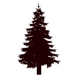 Fir tree silhouette Transparent PNG