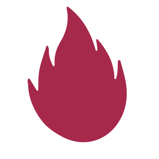 Feuer-Silhouette PNG-Design