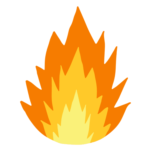 Flammen-Cartoon PNG-Design