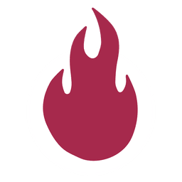 Flame silhouette PNG Design