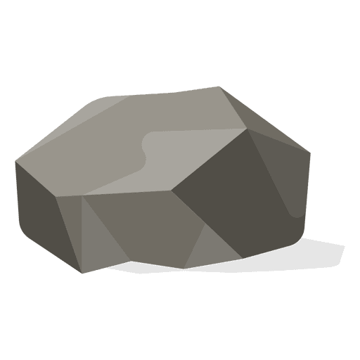 Flat stone illustration PNG Design