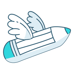 Ilustração de lápis voando Desenho PNG