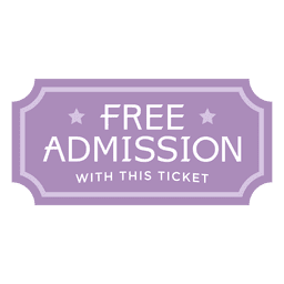 Free admission ticket PNG Design
