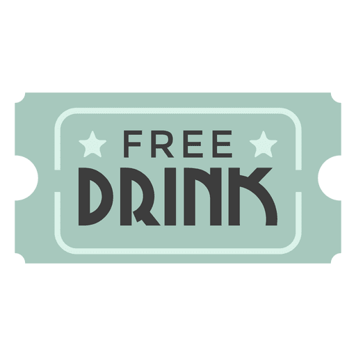 Free drink ticket PNG Design